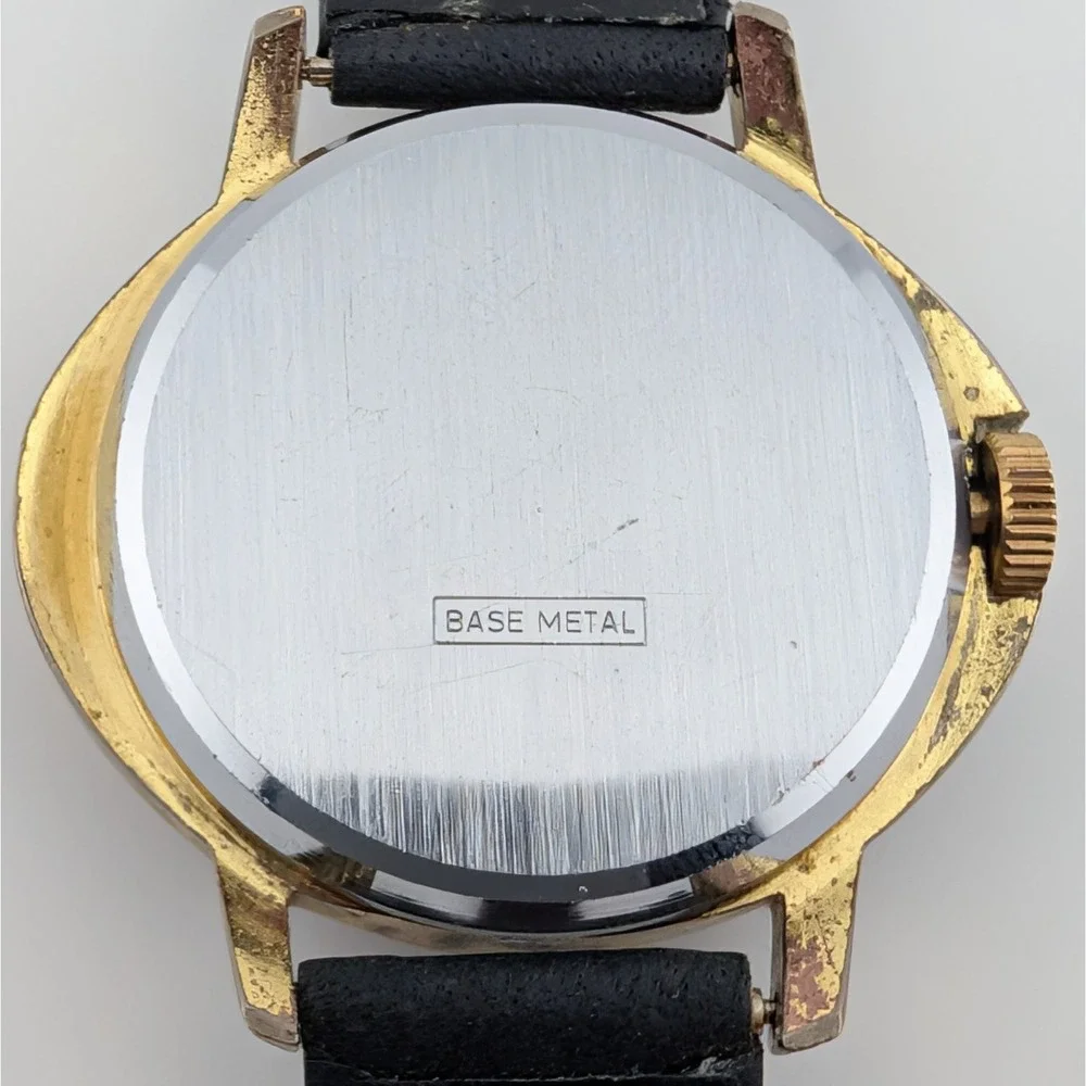 Vintage Parker Swiss Made Manual Wind Mid Century Blue Gold Fleck Watch 31mm
